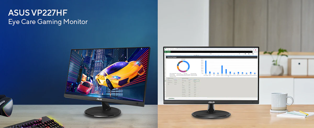 ASUS VP227HF 22-inch Full HD 100Hz 1ms Eye Care Gaming Monitor Price in BD